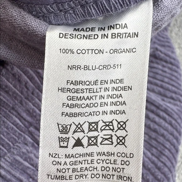 NWOT Lucy & Yak Norris Wide Leg Cotton Corduroy Purple Trousers - Picture 10 of 15